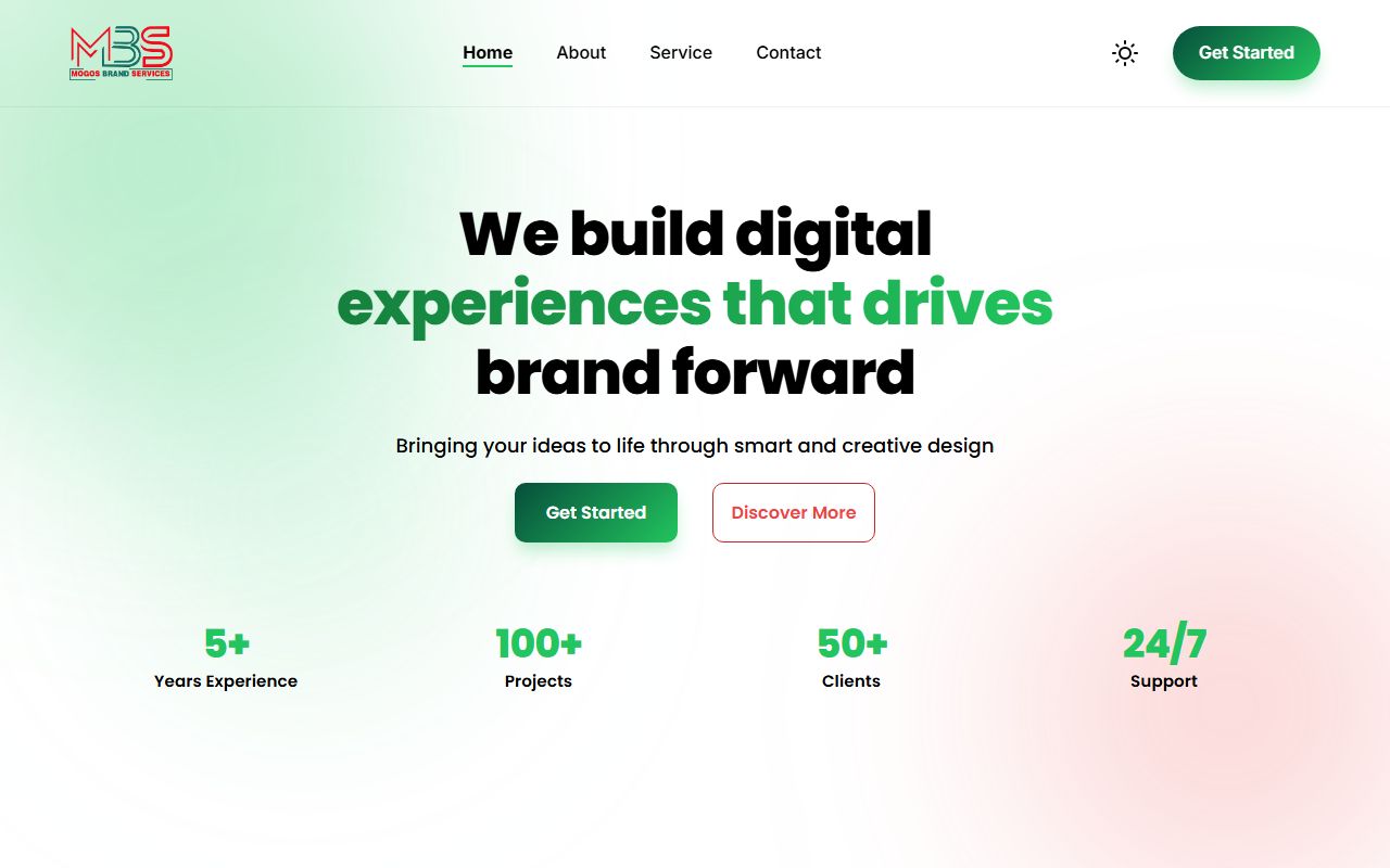 Mogosbrand.com — Digital Marketing & Business Services Platform homepage screenshot