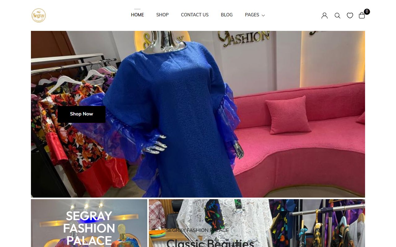 Segray Fashion Palace — Fashion E-Commerce Store homepage screenshot